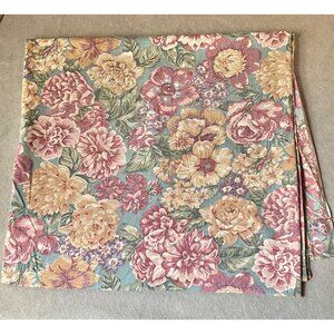 Wamsutta Queen Flat Sheet Floral Multicolor Cotton Blend VTG Cottage Core